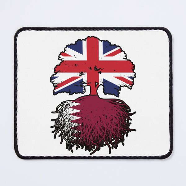 Item preview, Qatar Qatari British UK Tree Roots Flag designed and sold by FlagX.