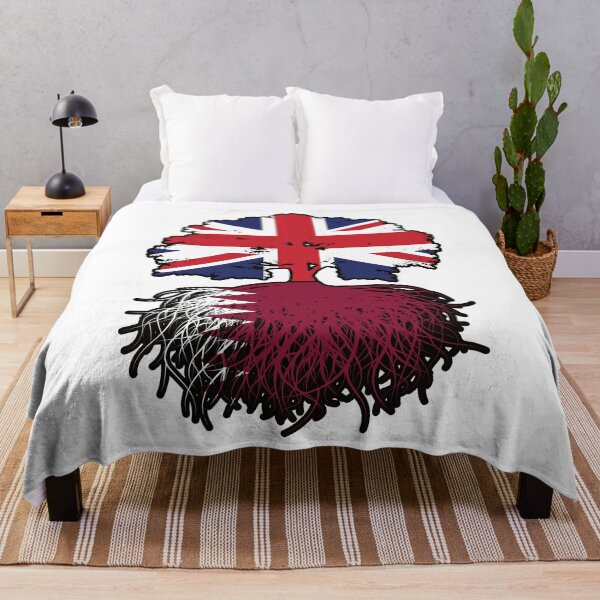 Item preview, Qatar Qatari British UK Tree Roots Flag designed and sold by FlagX.