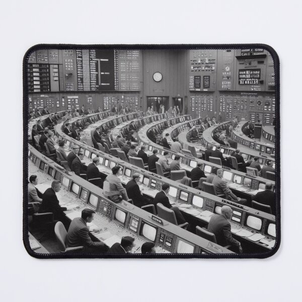 Item preview, Vintage Mission Control Room designed and sold by ZenOfAIarts.