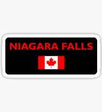 Niagara Falls Canada Canadian Flag Color Dark Sticker