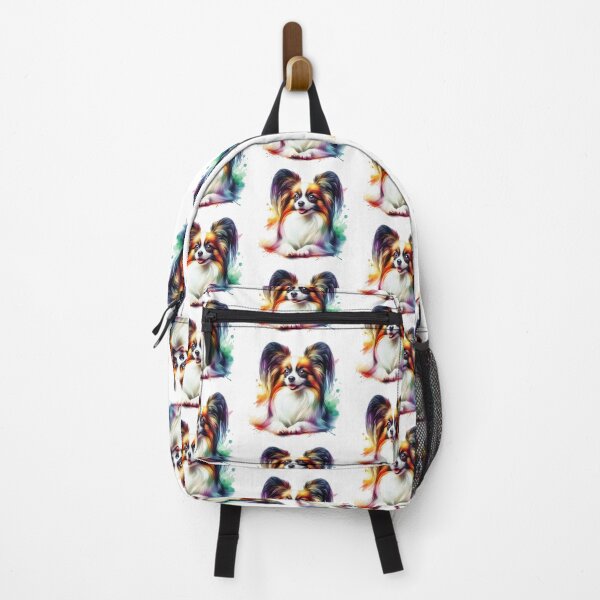 Item preview, Colorful Cute Papillon Watercolor Portrait designed and sold by MaedK.