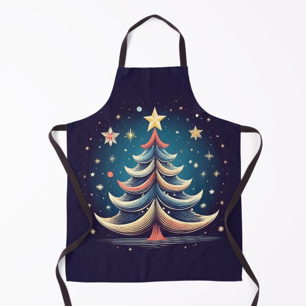 Item preview, A decorated Christmas tree Design against a starry night sky. designed and sold by HEMRO.
