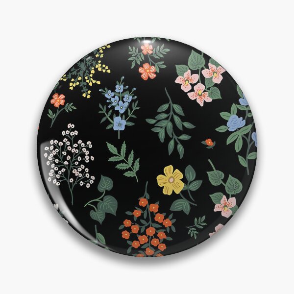 Item preview, Dark botanical floral wild flowers black cottagecore secret garden boquet pattern gardening nature lovers girly feminine aesthetic designed and sold by Fantasy Cache.