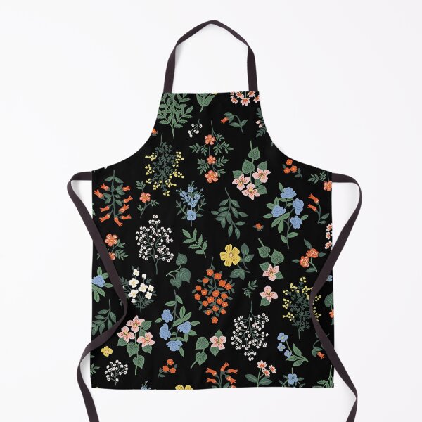 Item preview, Dark botanical floral wild flowers black cottagecore secret garden boquet pattern gardening nature lovers girly feminine aesthetic designed and sold by Fantasy Cache.