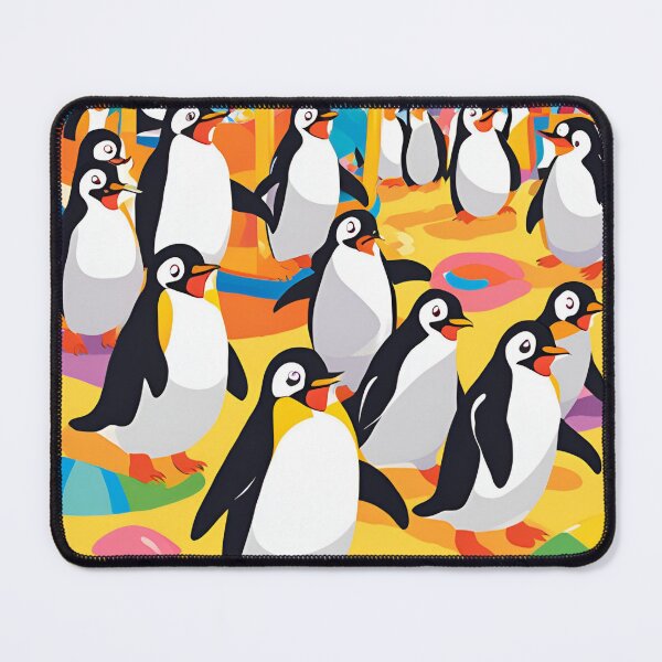 Item preview, Playful Penguins at the Amusement Park designed and sold by aksoyaybuke.