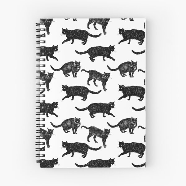 Aperçu de l'œuvre Motif de chat noir, motif imprimé de chat, motif de chaton de chat illustré créée et vendue par CEB1700.