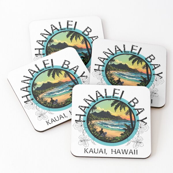Item preview, Hanalei Bay - Kauai Hawaii (with Black Lettering) designed and sold by VelvetRoom.