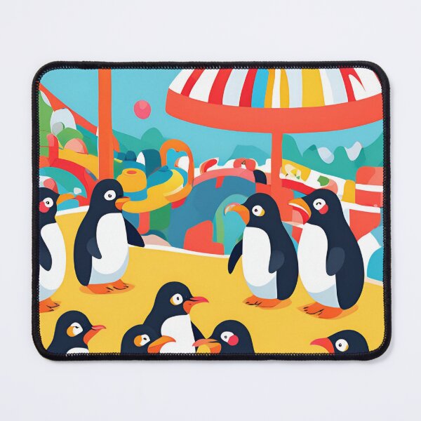 Item preview, Playful Penguins at the Amusement Park designed and sold by aksoyaybuke.