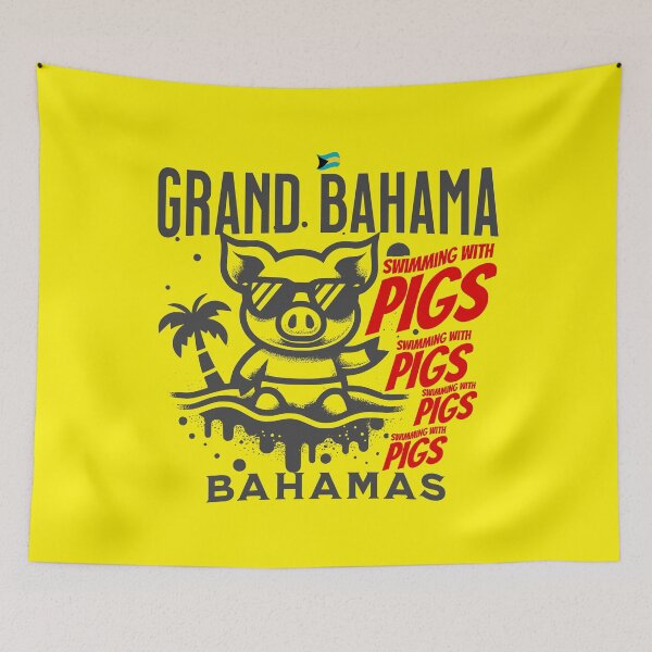 Item preview, Bahamas Souvenir Gift : Grand Bahama Bahamas Swimming Pigs designed and sold by shoptshirtswag.