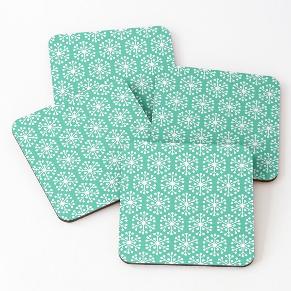 Item preview, Snowflakes on Jade Green Pattern designed and sold by scome.