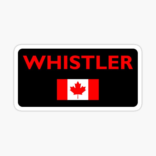 Whistler Canada Canadian Flag Dark Color Sticker