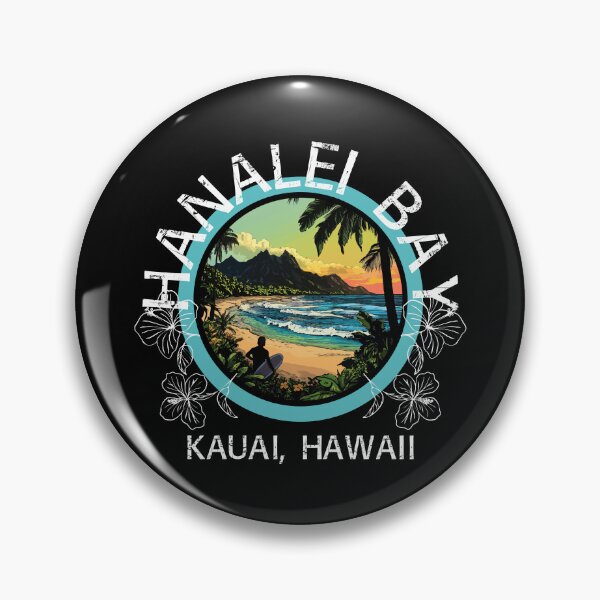 Item preview, Hanalei Bay - Kauai Hawaii (with White Lettering) designed and sold by VelvetRoom.