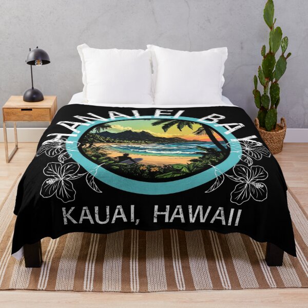 Item preview, Hanalei Bay - Kauai Hawaii (with White Lettering) designed and sold by VelvetRoom.