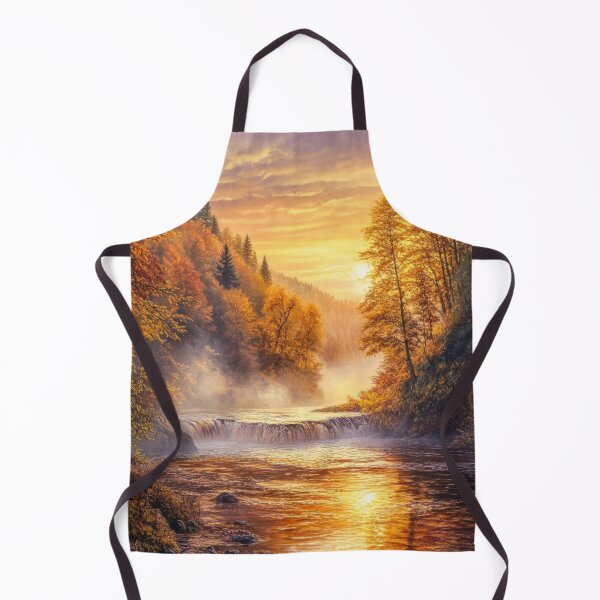 Item preview,  Autumn mountain landscape with waterfall in the misty mountains designed and sold by MargaretWiktor.
