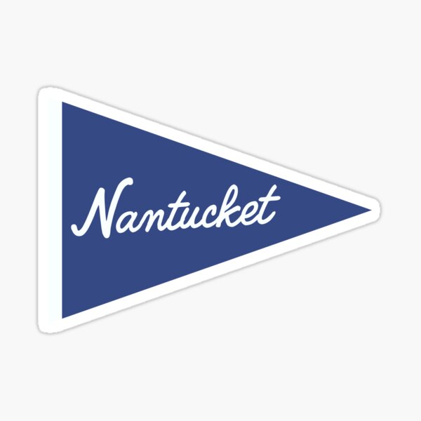 Item preview, Nantucket Vintage Sailing Flag Sticker designed and sold by lukassfr.