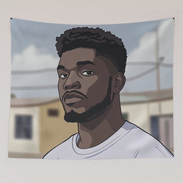 Item preview, Ivorian man, portrait  | Anime style designed and sold by ComicsFactory.