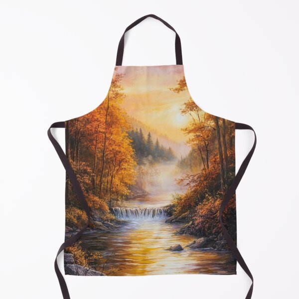 Item preview, Autumn mountain landscape with river in the misty mountains designed and sold by MargaretWiktor.