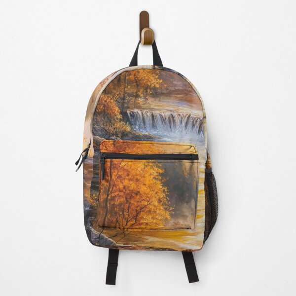 Item preview, Autumn mountain landscape with river in the misty mountains designed and sold by MargaretWiktor.