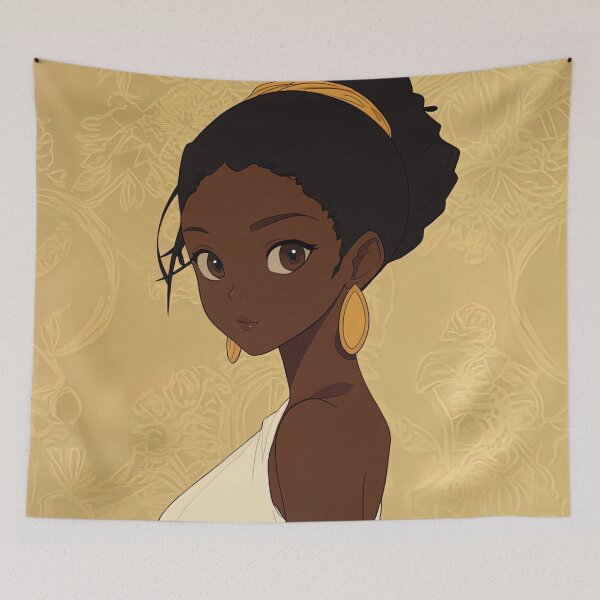 Item preview, Ivorian woman, portrait | Anime style designed and sold by ComicsFactory.
