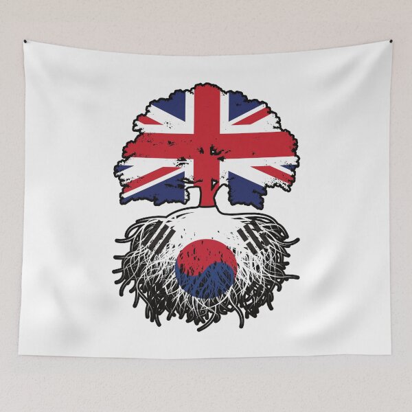 Item preview, South Korea South Korean British UK Tree Roots Flag designed and sold by FlagX.
