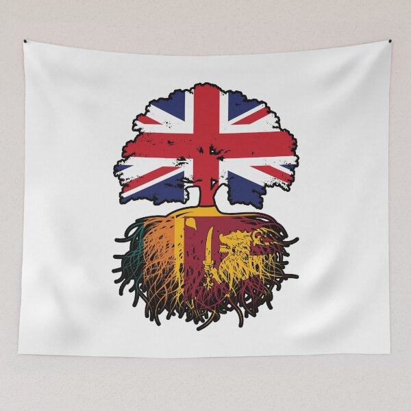 Item preview, Sri Lanka Sri Lankan British UK Tree Roots Flag designed and sold by FlagX.