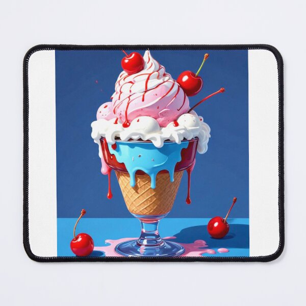 Item preview, CHERRY ON TOP COLORFUL CHERRY ICE CREAM SUNDAE designed and sold by Arts4U.