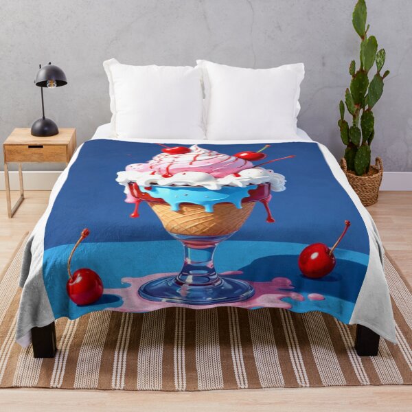 Item preview, CHERRY ON TOP COLORFUL CHERRY ICE CREAM SUNDAE designed and sold by Arts4U.