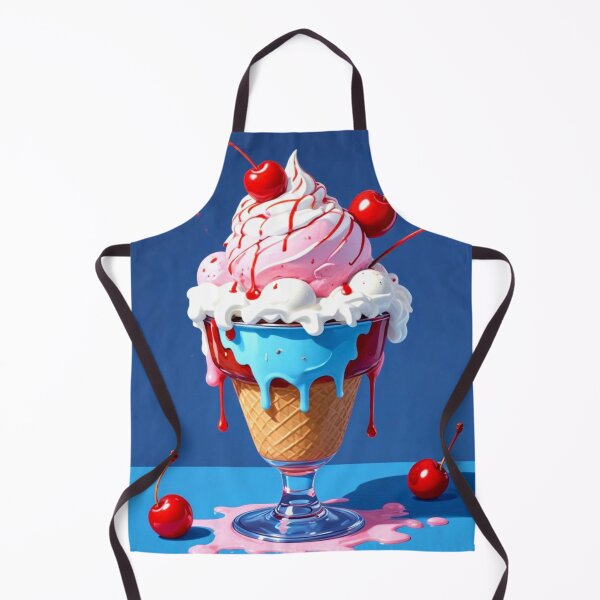 Item preview, CHERRY ON TOP COLORFUL CHERRY ICE CREAM SUNDAE designed and sold by Arts4U.