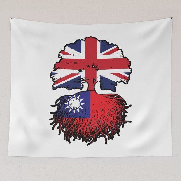 Item preview, Taiwan Taiwanese British UK Tree Roots Flag designed and sold by FlagX.