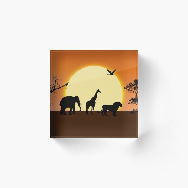 South African Sunset Acrylic Block