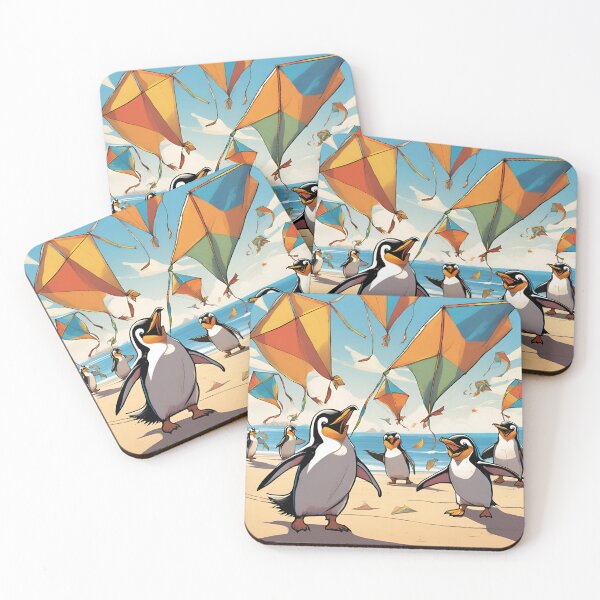 Item preview, Penguins Flying Kites designed and sold by aksoyaybuke.
