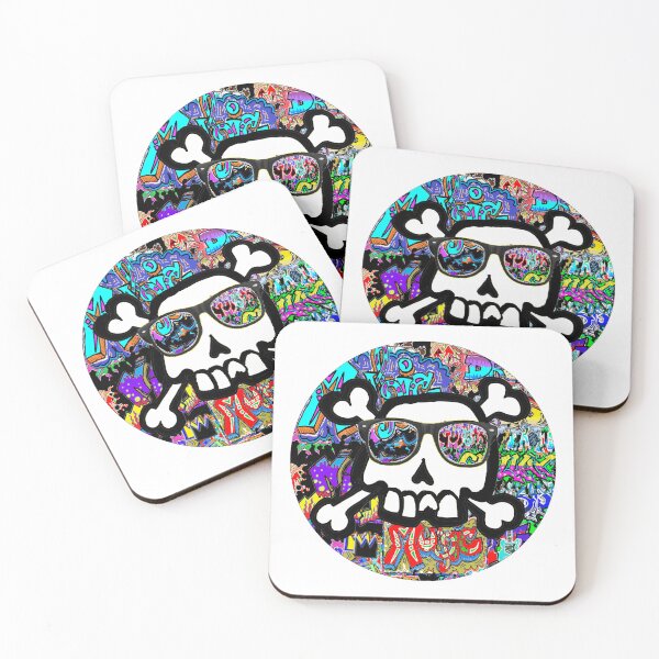 Item preview, graffiti skull pirate crossbones pop  designed and sold by LowEndGraphics.