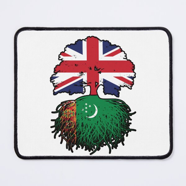Item preview, Turkmenistan Turkmen British UK Tree Roots Flag designed and sold by FlagX.