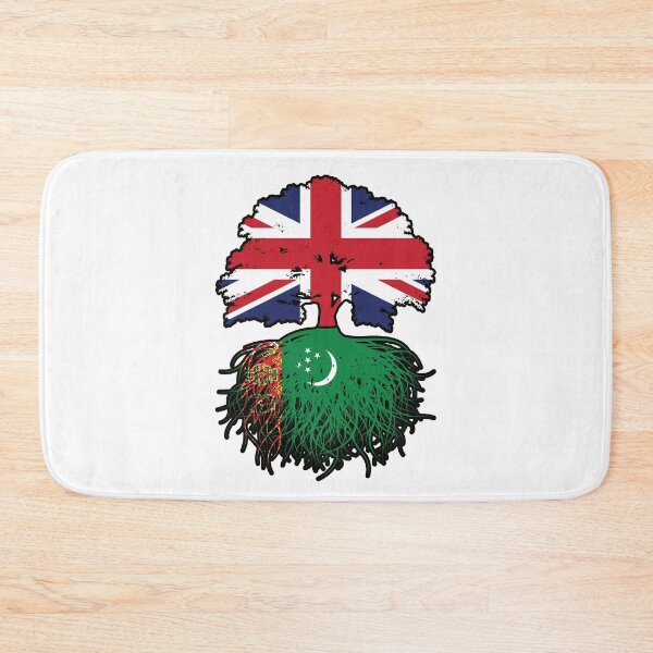 Item preview, Turkmenistan Turkmen British UK Tree Roots Flag designed and sold by FlagX.