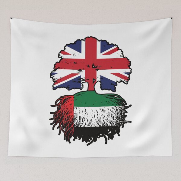 Item preview, United Arab Emirates Emirati British UK Tree Roots Flag designed and sold by FlagX.