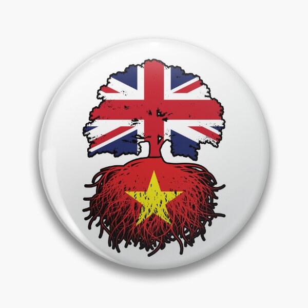 Item preview, Vietnam Vietnamese British UK Tree Roots Flag designed and sold by FlagX.