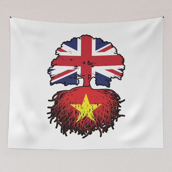Item preview, Vietnam Vietnamese British UK Tree Roots Flag designed and sold by FlagX.