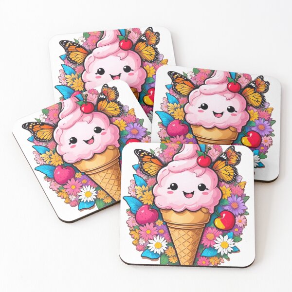 Item preview, ADORABLE PINK ICE CREAM DELIGHT STICKER designed and sold by Arts4U.