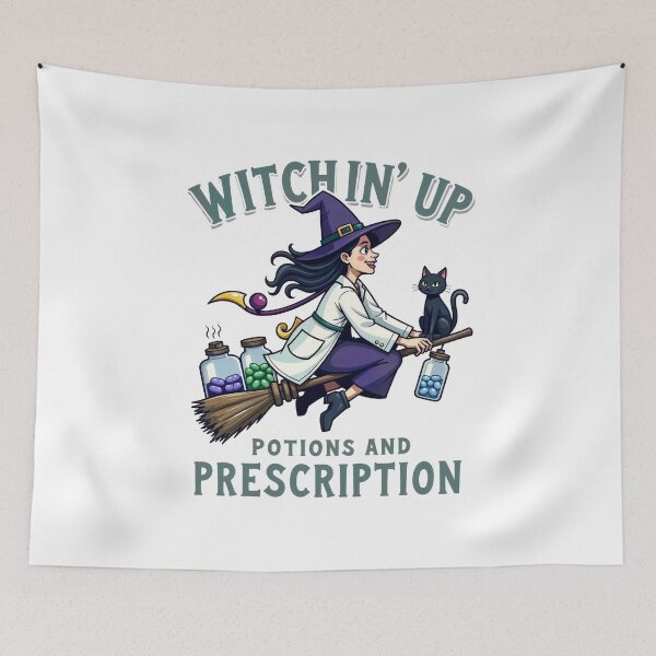 Item preview, Witchin' up, Potions And Prescription, Pharmacy Halloween designed and sold by PixelEyeArts.