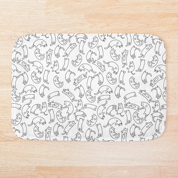Item preview, Cat line art pattern, cat silhouette pattern, cute cat kitten design  designed and sold by CEB1700.