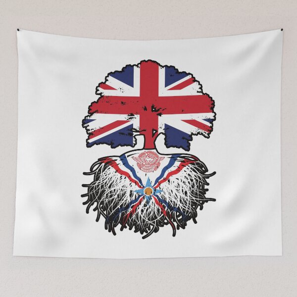 Item preview, Assyria Assyrian British UK Tree Roots Flag designed and sold by FlagX.