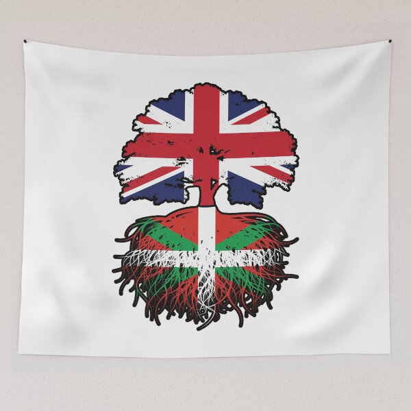 Item preview, Basque British UK Tree Roots Flag designed and sold by FlagX.