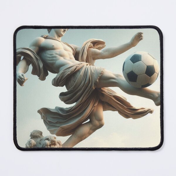 Item preview, Greek statue playing football designed and sold by mucho-de-todo.