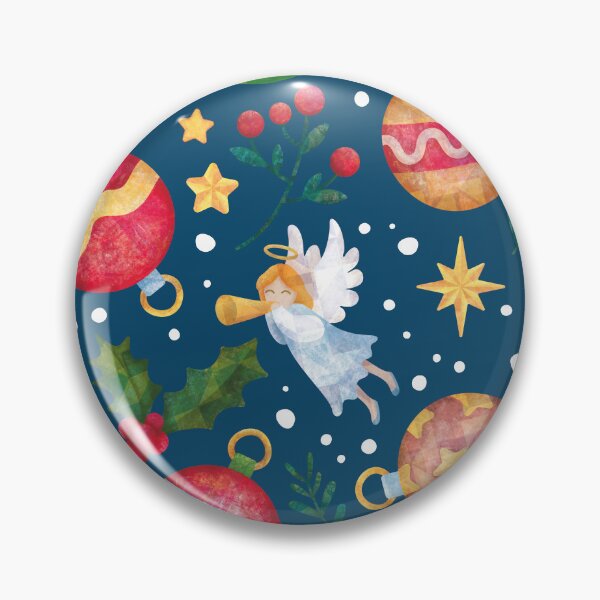 Item preview, Christmas pattern with tree balls and angels 3 designed and sold by Anna-StekArt.