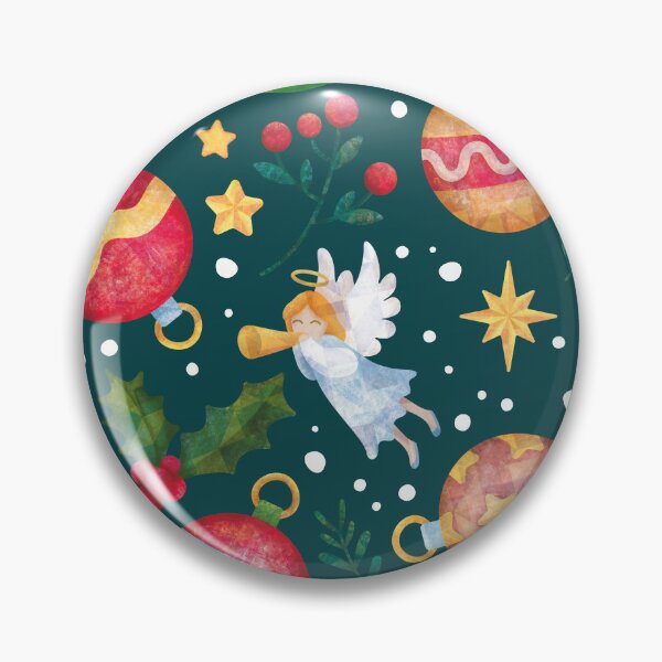 Item preview, Christmas pattern with tree balls and angels 4 designed and sold by Anna-StekArt.