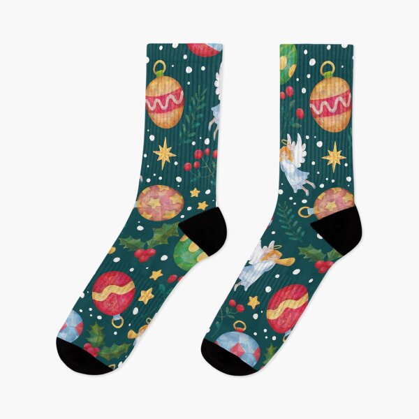 Item preview, Christmas pattern with tree balls and angels 4 designed and sold by Anna-StekArt.