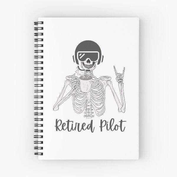 Item preview, Retired Pilot Skeleton Holding A Cup of Coffee  designed and sold by melodicdesign.