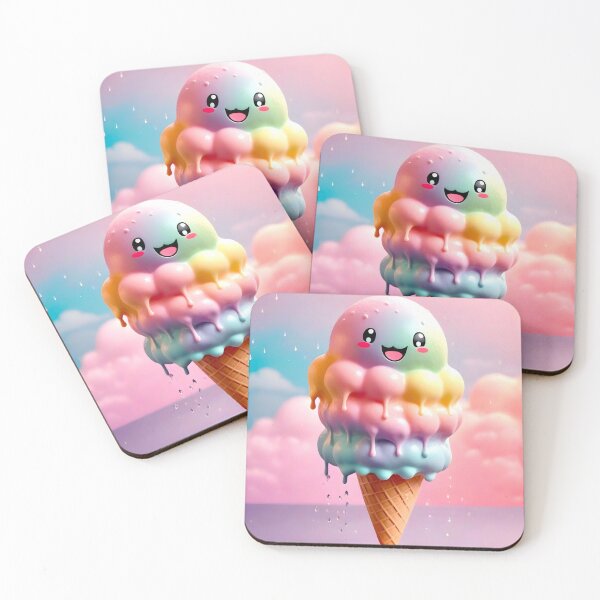 Item preview, PASTEL SHERBERT CUTE ICE CREAM DRIPPING CONE  designed and sold by Arts4U.