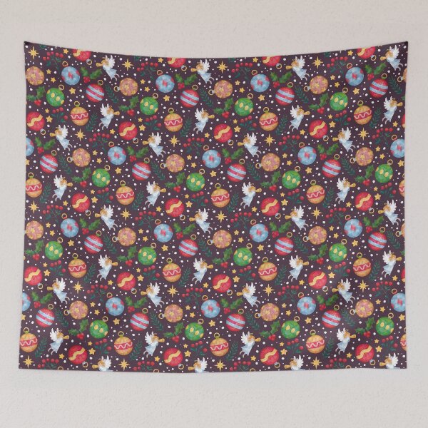 Item preview, Christmas pattern with tree balls and angels 5 designed and sold by Anna-StekArt.