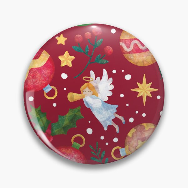 Item preview, Christmas pattern with tree balls and angels 6 designed and sold by Anna-StekArt.